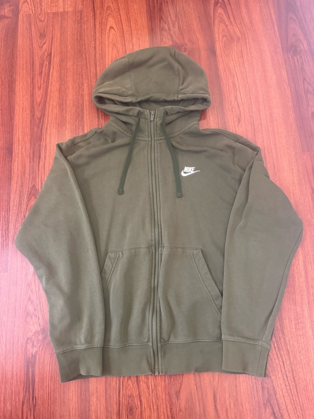 Nike Olive Green Full-Zip Hoodie